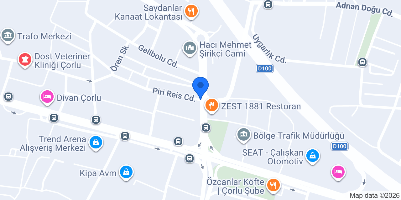 HERBALIFE ÇORLU(ŞENİZ AKTİF YAŞAM MERKEZİ) konumu