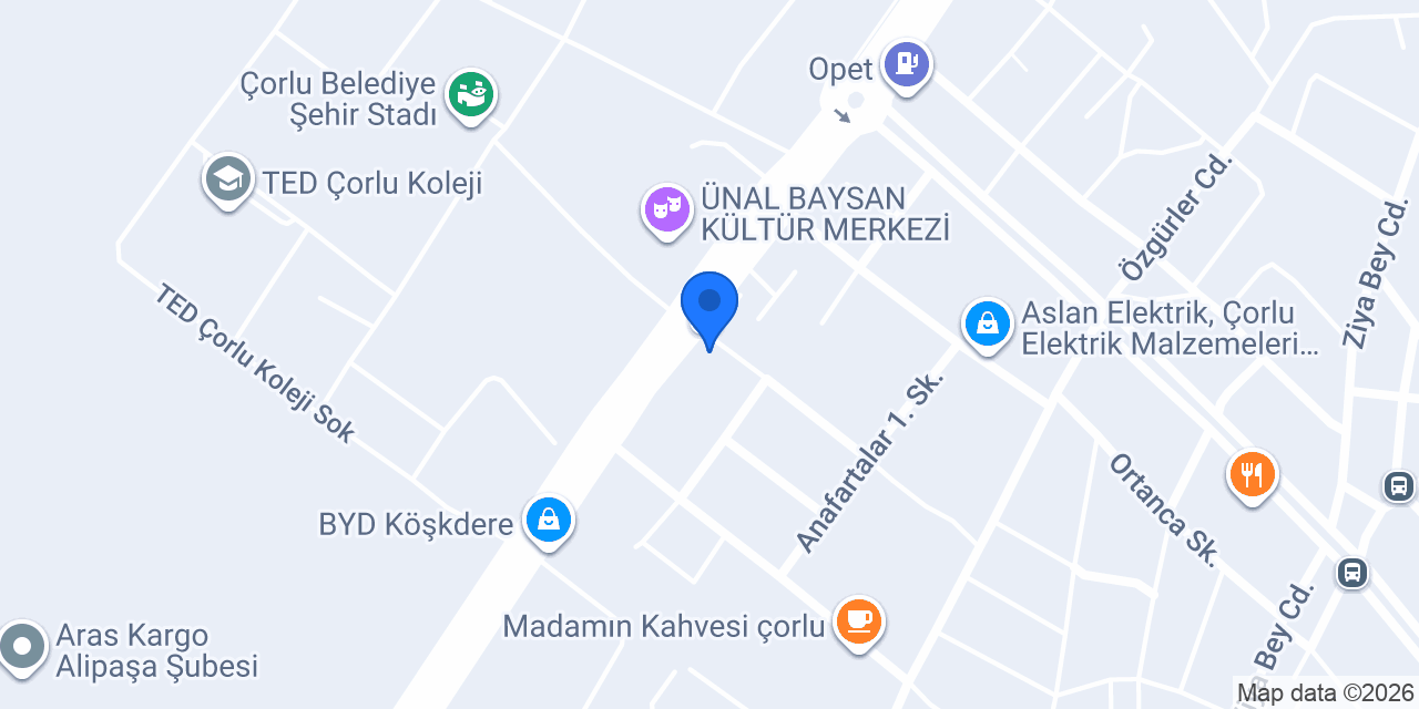Fidanoğlu Hotel Çorlu konumu