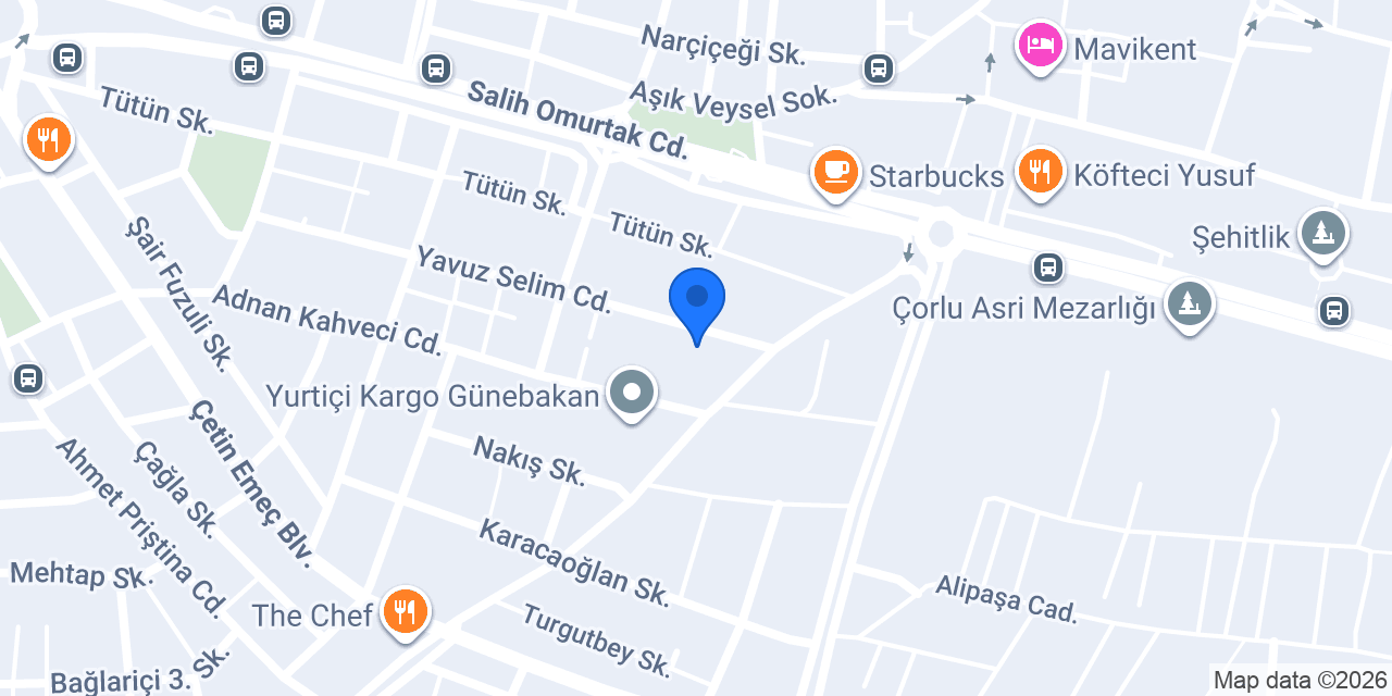 Sürat Kargo Türkgücü Şube konumu