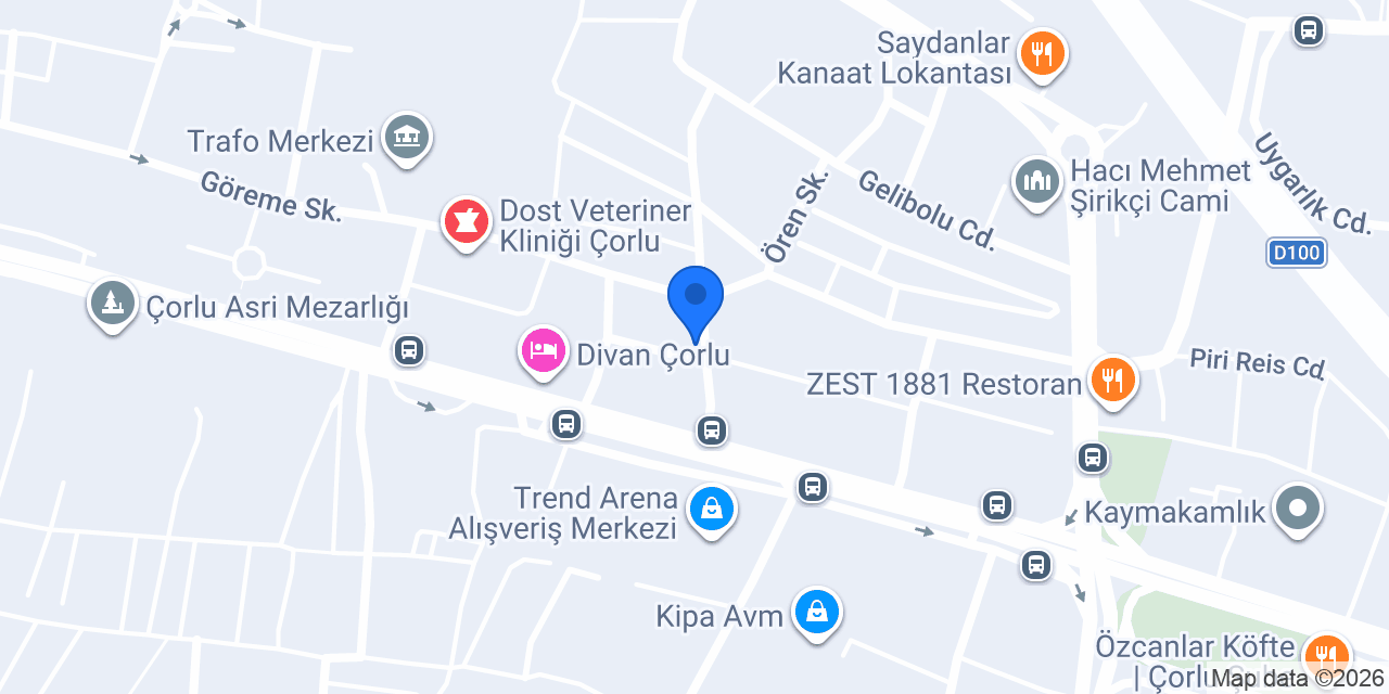 Sun Rent a Car Çorlu konumu