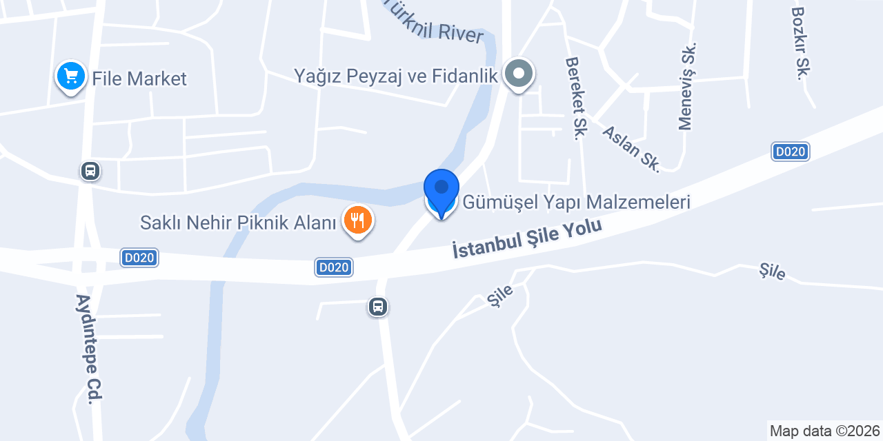 Gümüşel Yapı Malzemeleri konumu