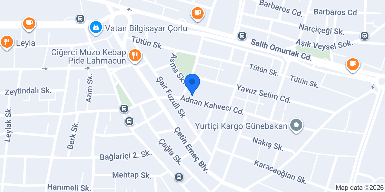 PlayBox Çorlu konumu
