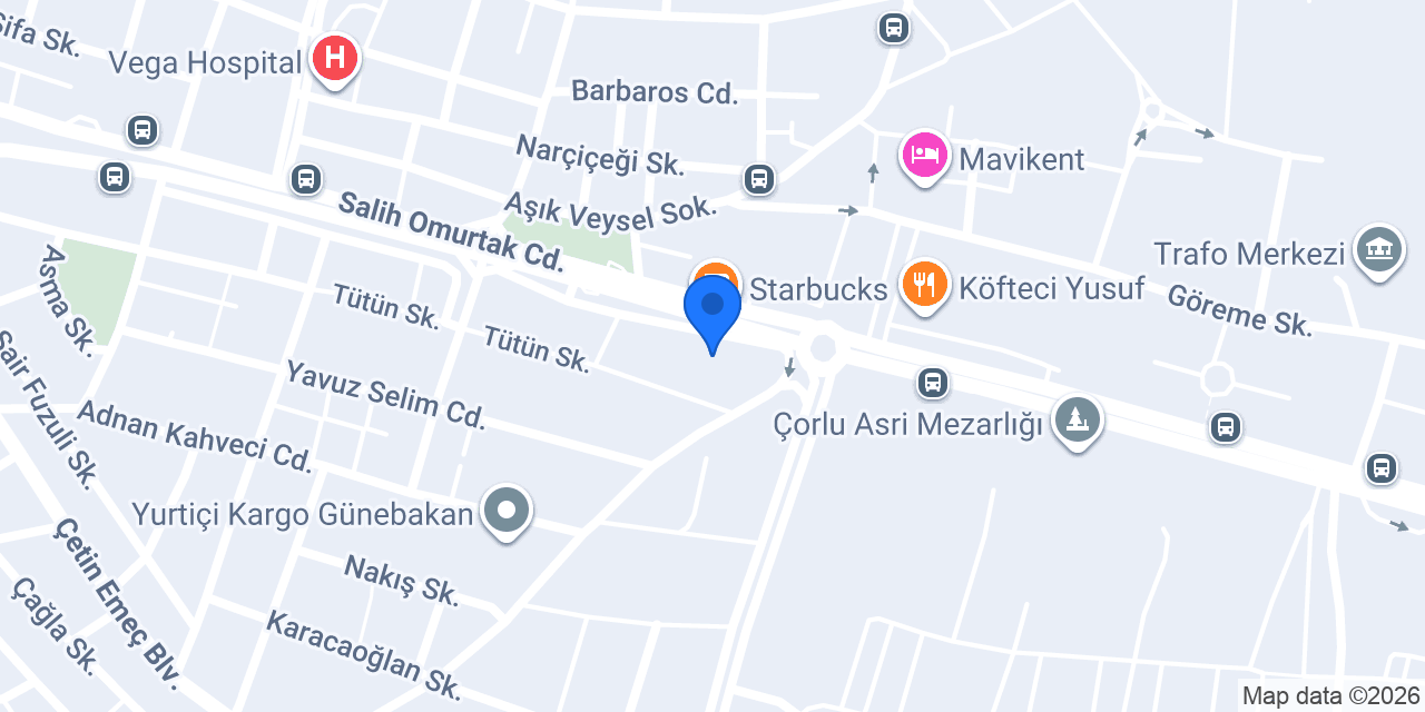 Kelebek Mobilya - Çorlu konumu