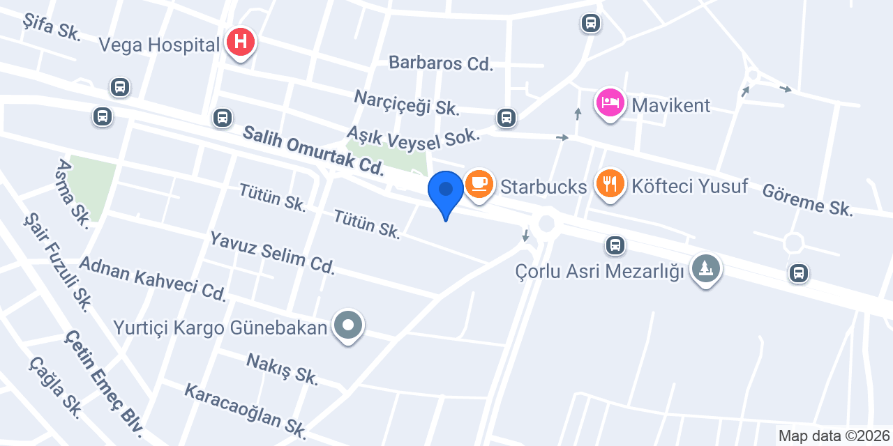 CİTY OPTİK ÇORLU konumu