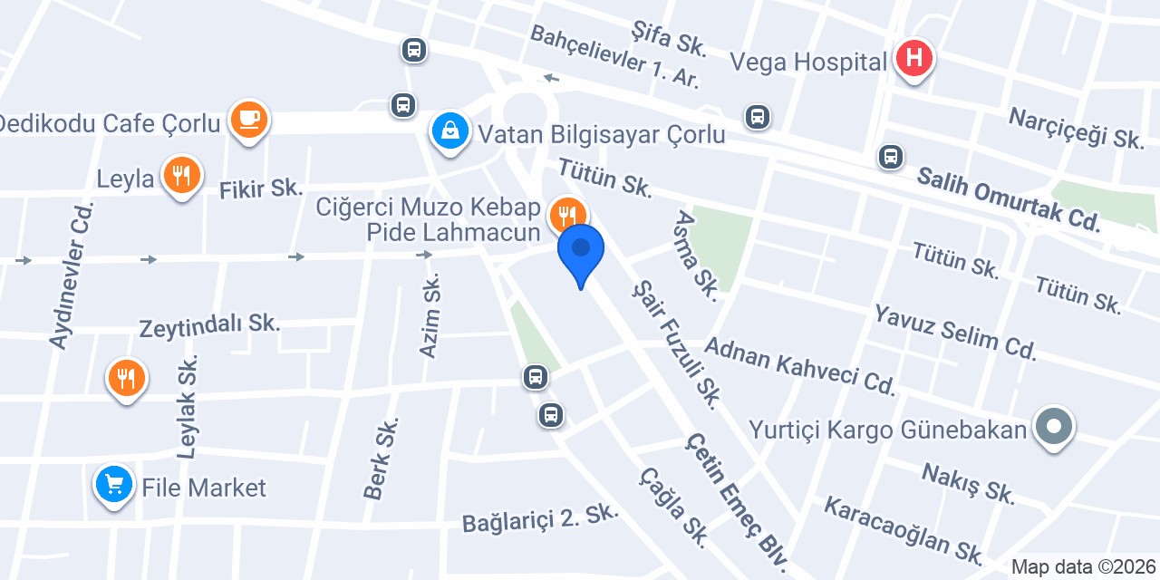 Tunalı Balıkçılık Çetin Emeç Blv. Şubesi konumu