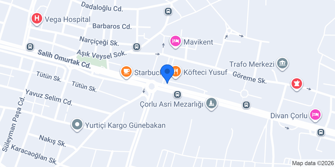 Gima Taksi Çorlu konumu