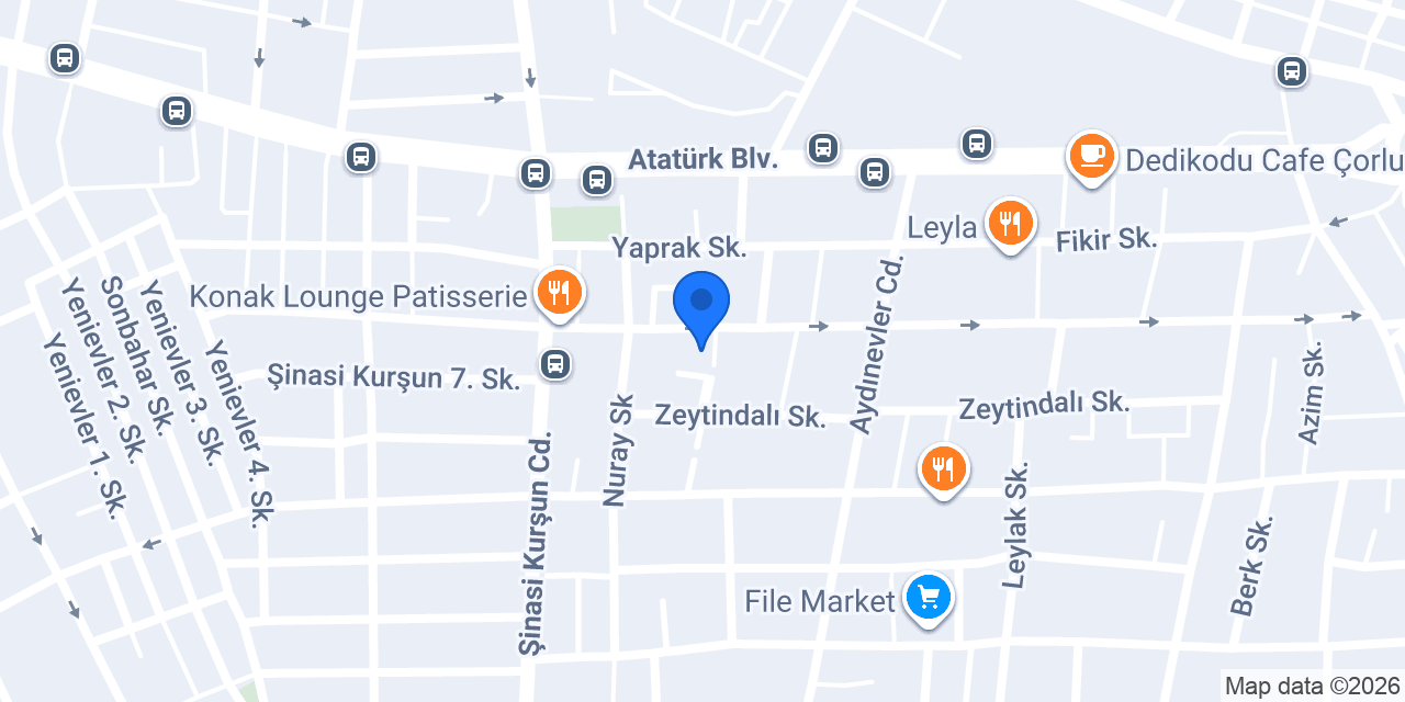 Çorlu Tabela konumu