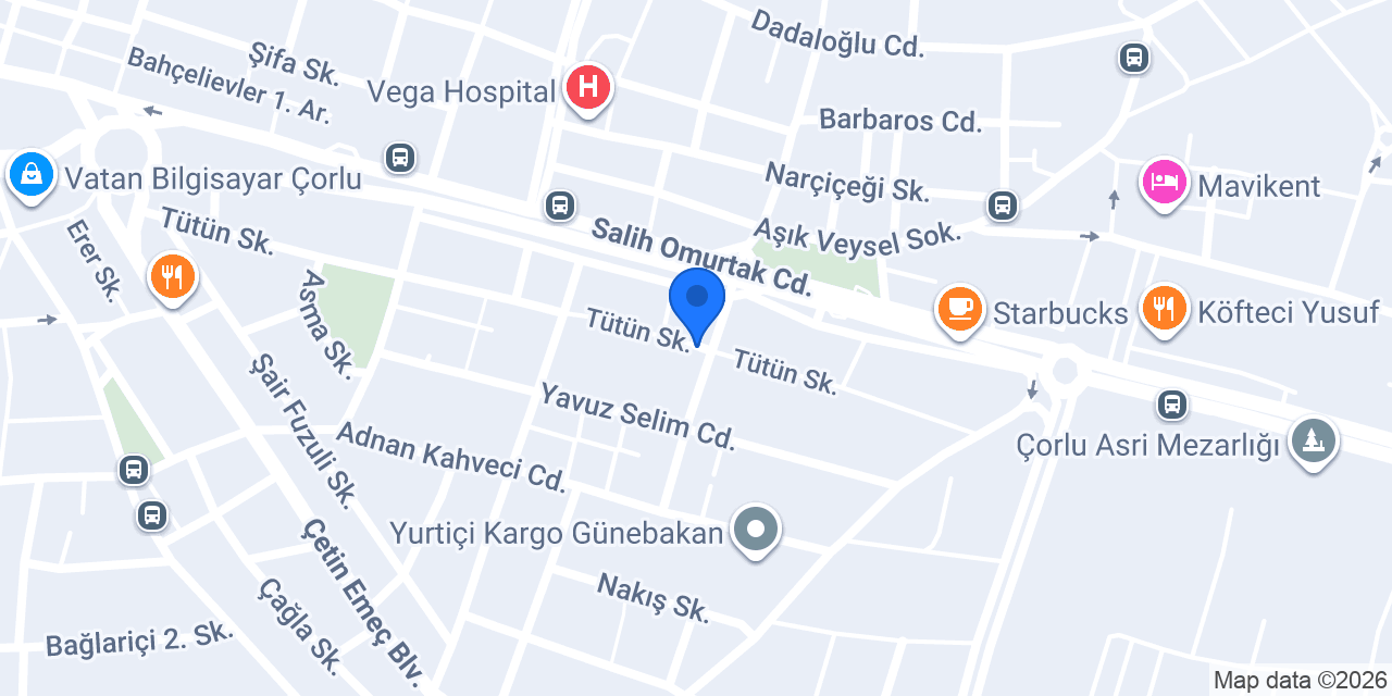 Kopuz Turizm Çorlu Şube konumu