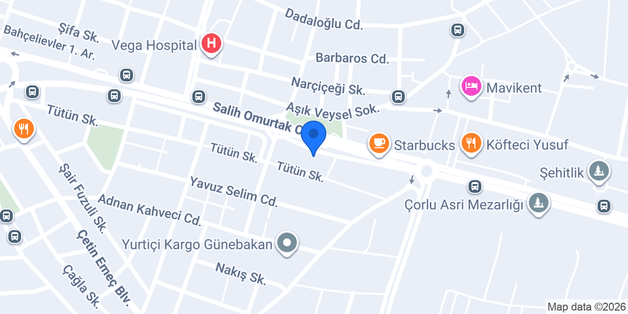 Ergül Mobilya Çorlu konumu