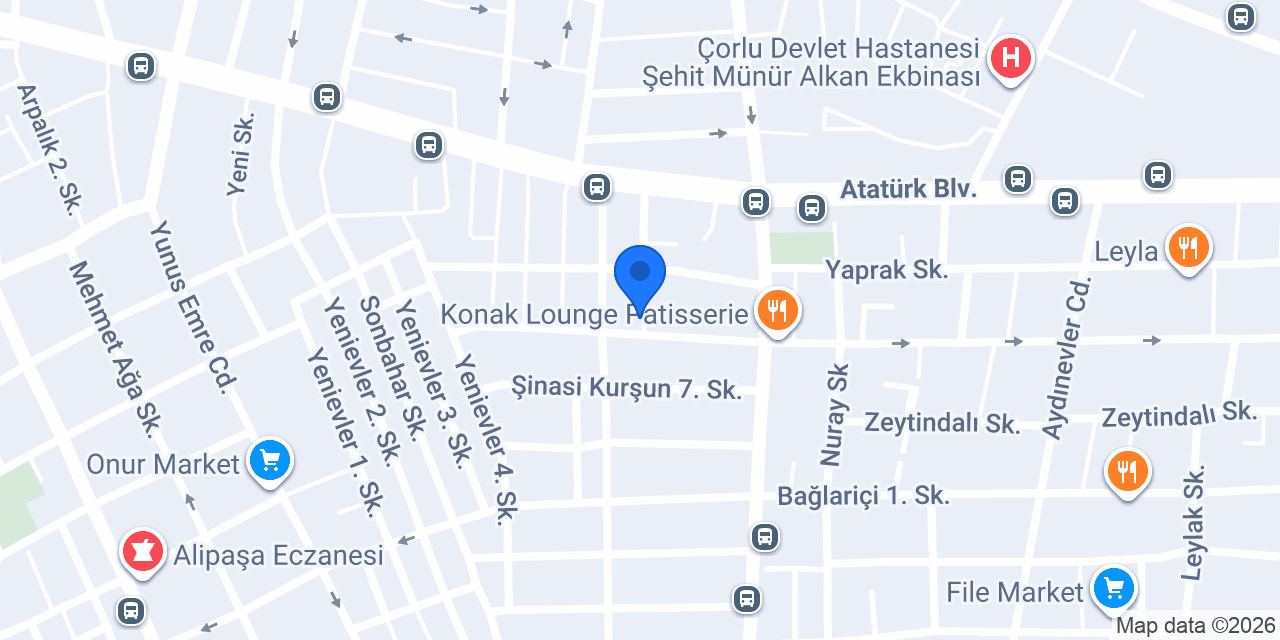 Çorlu Boya Ustası Ahmet Usta konumu
