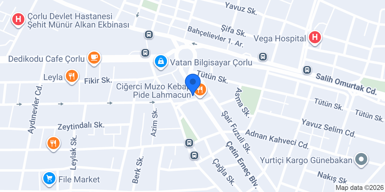 Moda Kuaför Çorlu Salı Pazarı konumu
