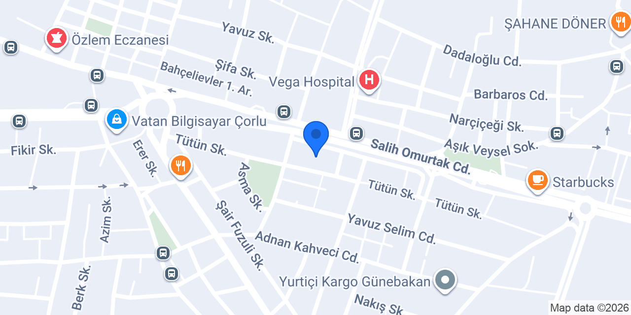 SEVİM ALAN ÇORLU konumu
