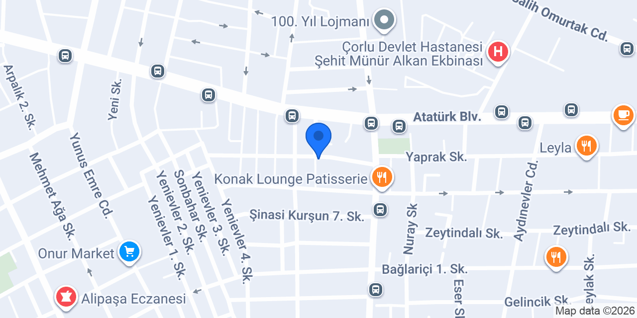 Corner Park Suites Çorlu konumu