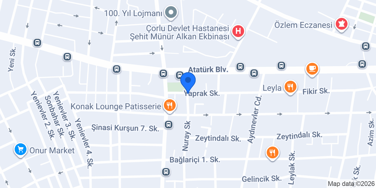 PARS Rent A Car Çorlu konumu