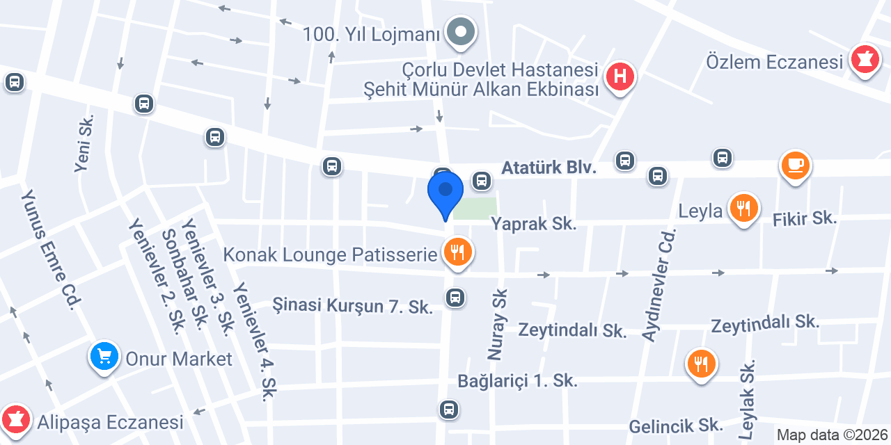 Öz İkiz Kasap Santral Şube konumu