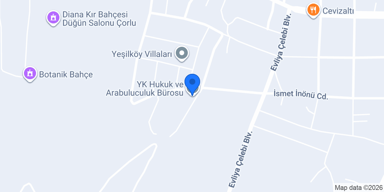 YK Hukuk ve Arabuluculuk Bürosu konumu