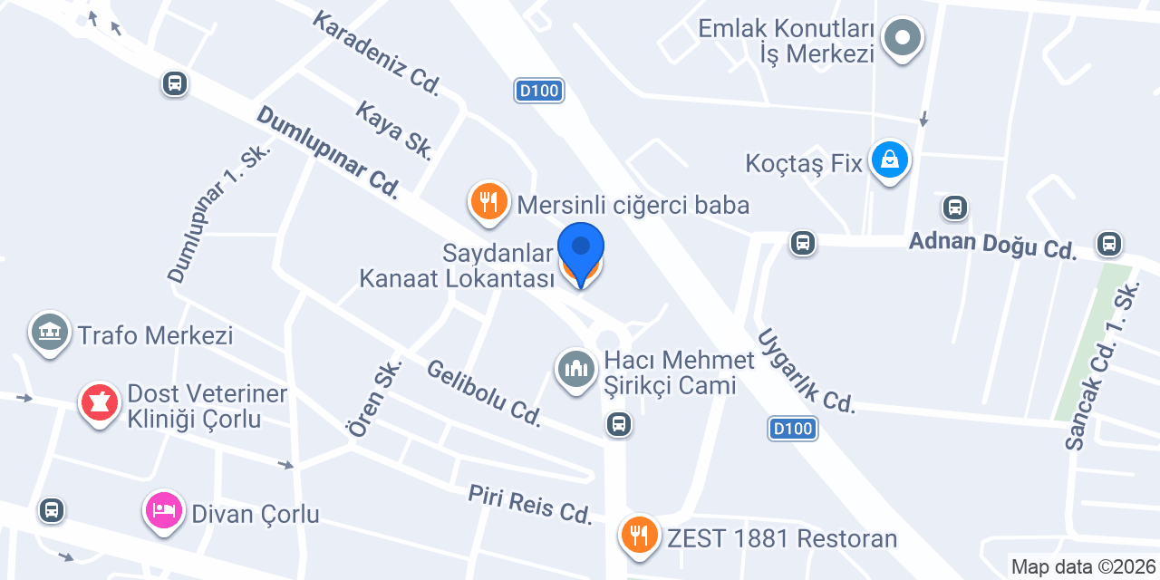 Saydanlar Kanaat Lokantası konumu
