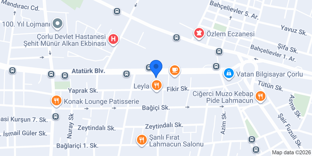 ÇORLU PERDE MARKET konumu