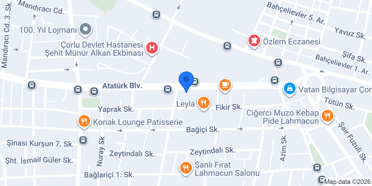 Alfemo Çorlu Yeni konumu