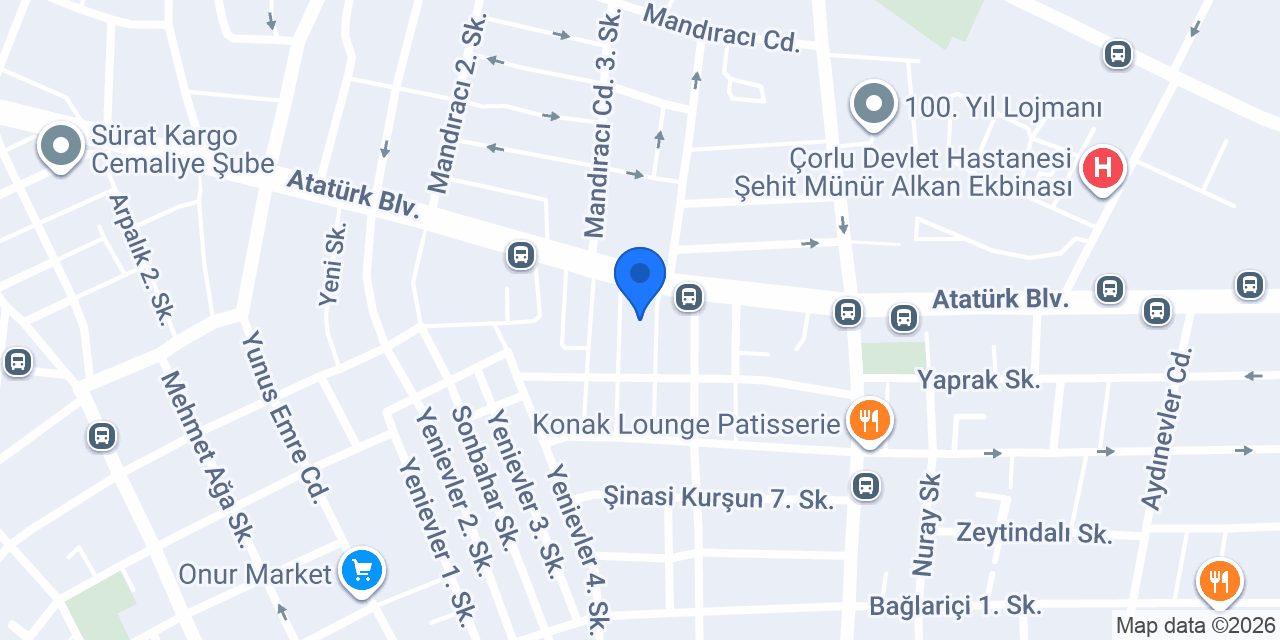 Çorlu Koltuk Yıkama konumu