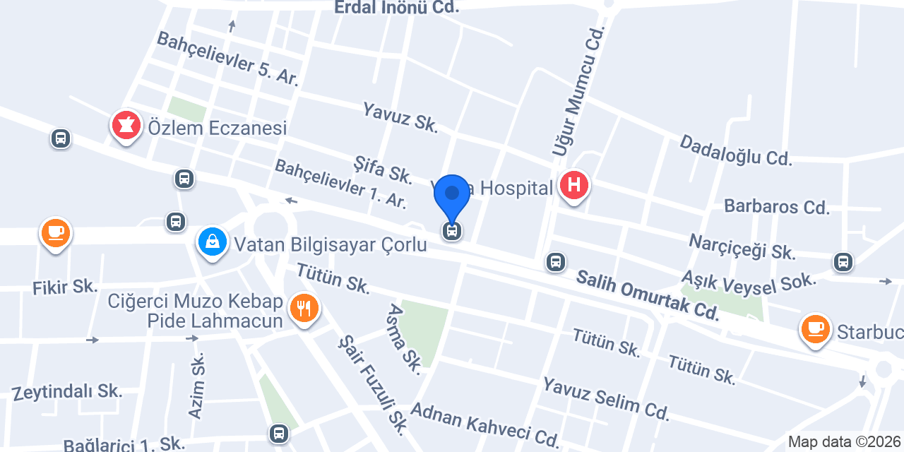 Çorlu Belediyesi Kitap Kafe konumu