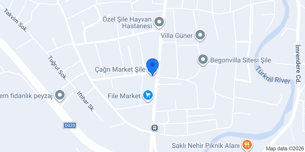 Çağrı Market Şile konumu