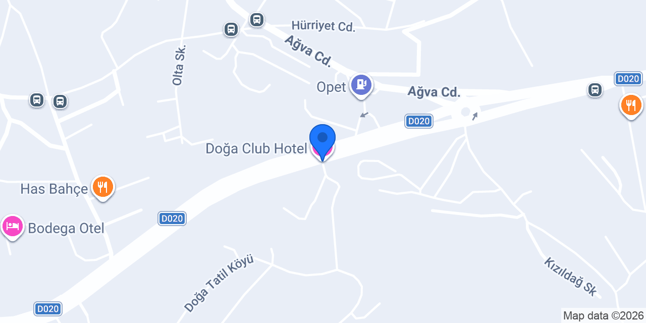 Doğa Club Hotel konumu