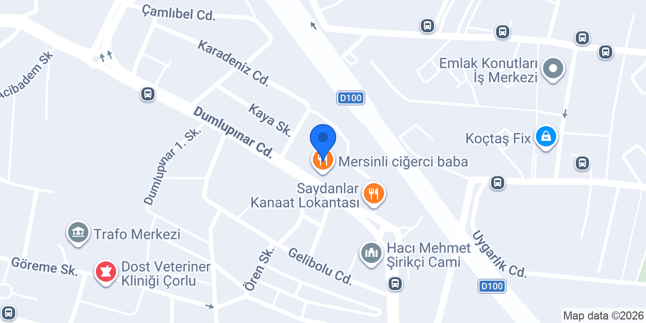 Memlek-Et Kavurma Restaurant konumu