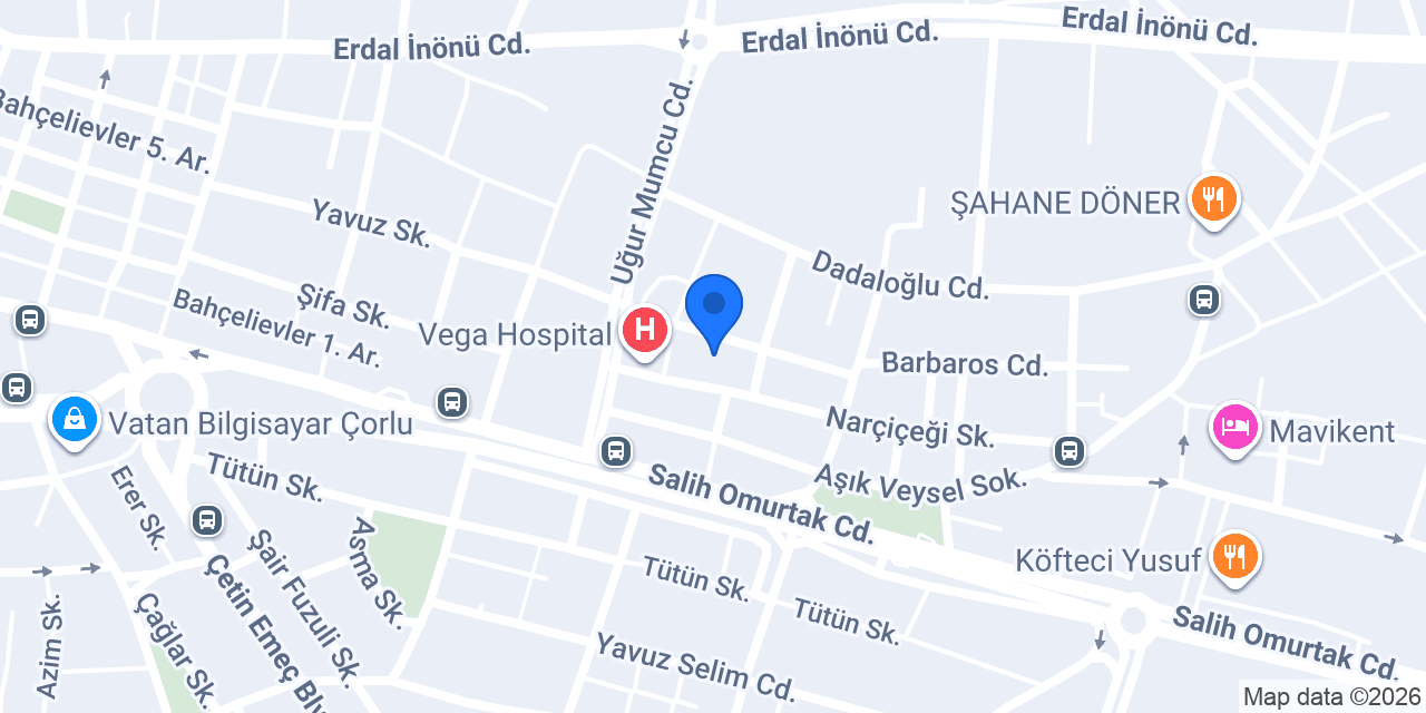 Özel Çorlu Bilim ve Sanat Anaokulu konumu
