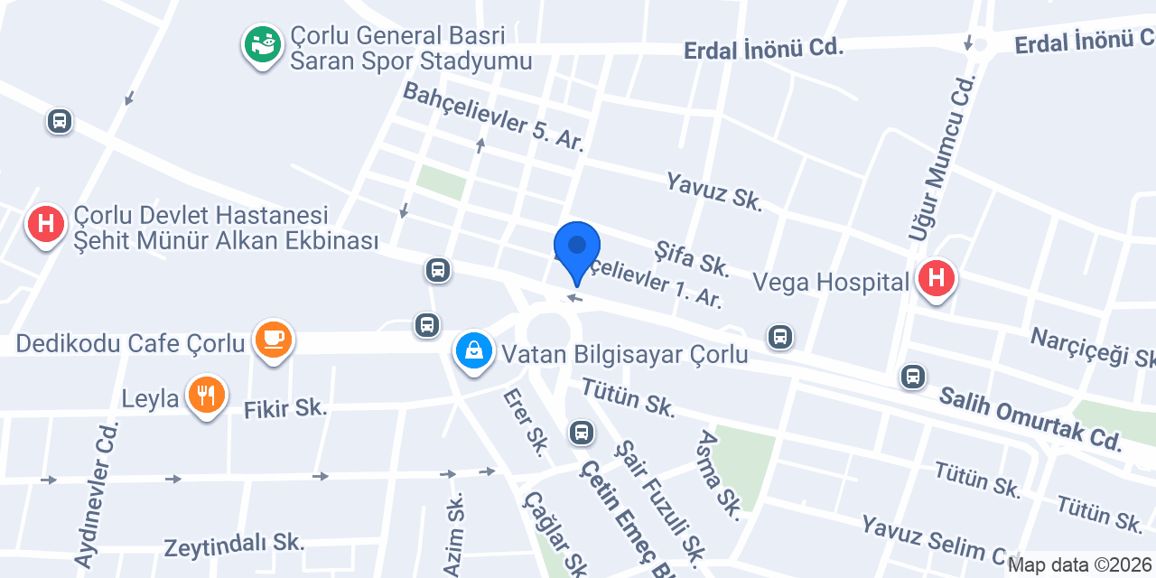 GeziGo - Çorlu Tur Seyahat Acentası konumu