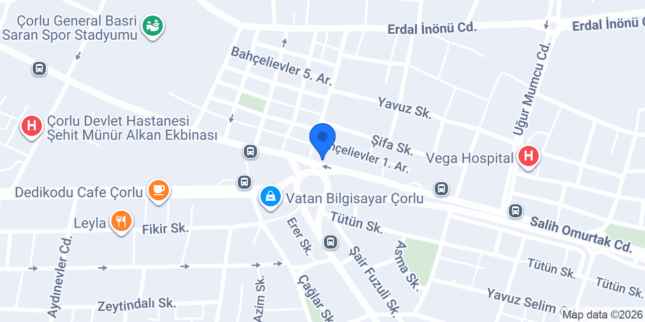Sultan Masaj Salonu Çorlu konumu