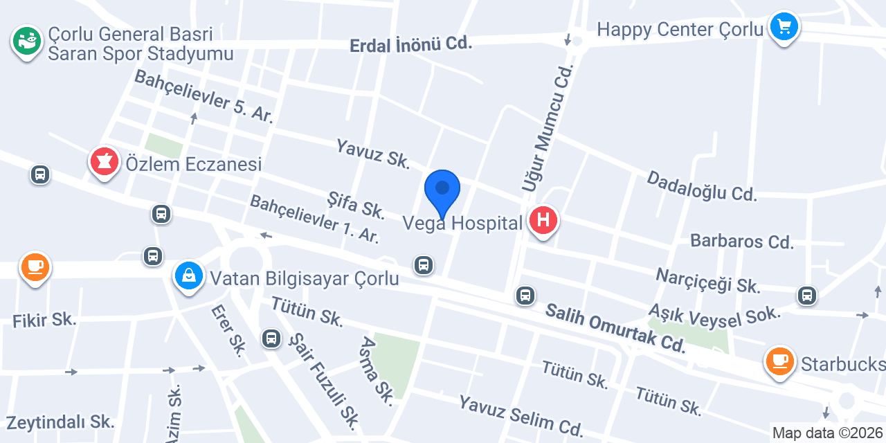 Dünyagöz Çorlu konumu