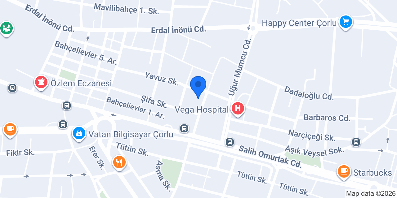 Ojo Optik Çorlu konumu
