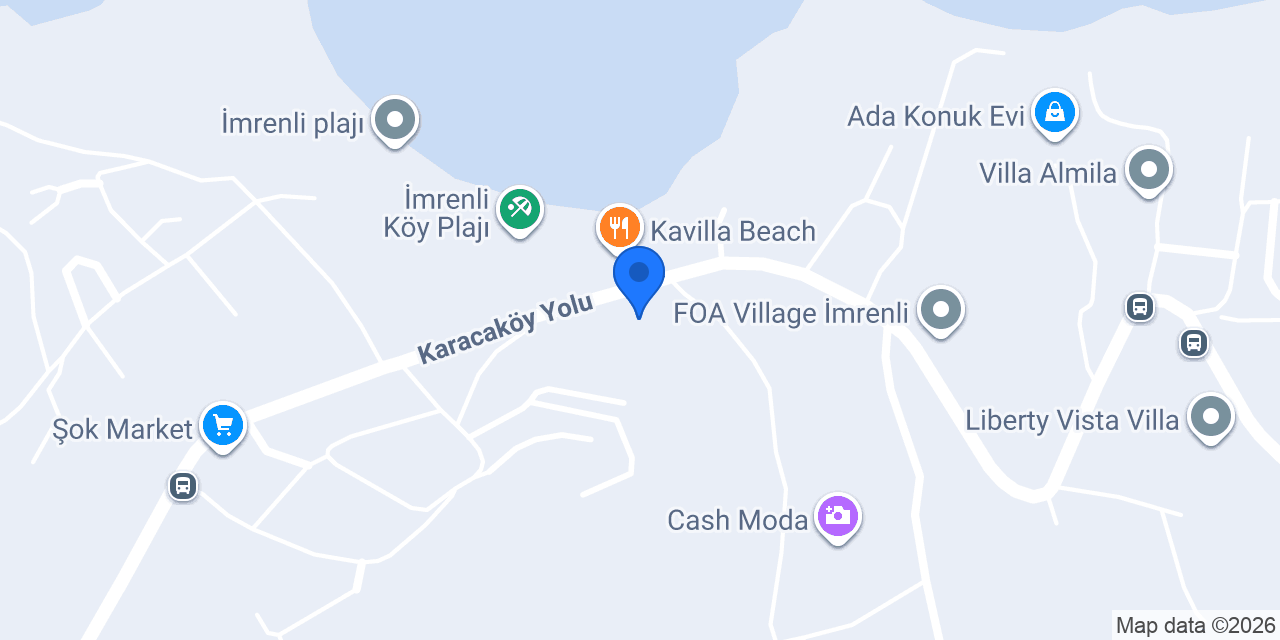 Huzur Beach&Restaurant konumu