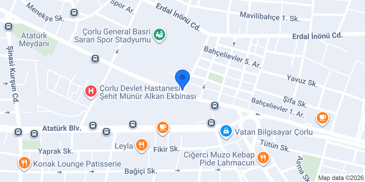 İŞLER KİTABEVİ ÇORLU ŞUBE konumu
