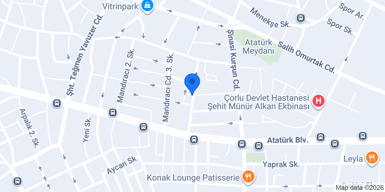 Çorlu Karaevli Eczanesi konumu