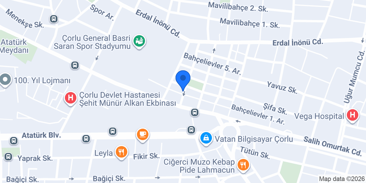 Çorlu Murat Elektrik konumu