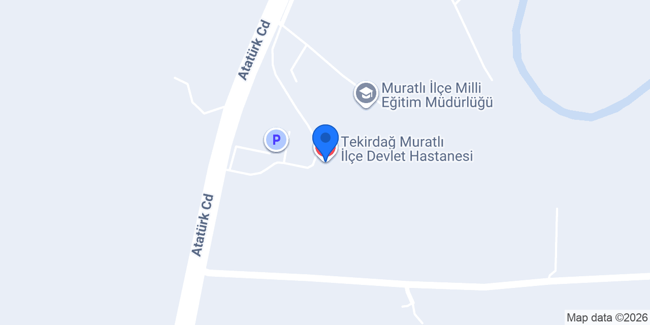 Tekirdağ Muratlı İlçe Devlet Hastanesi konumu