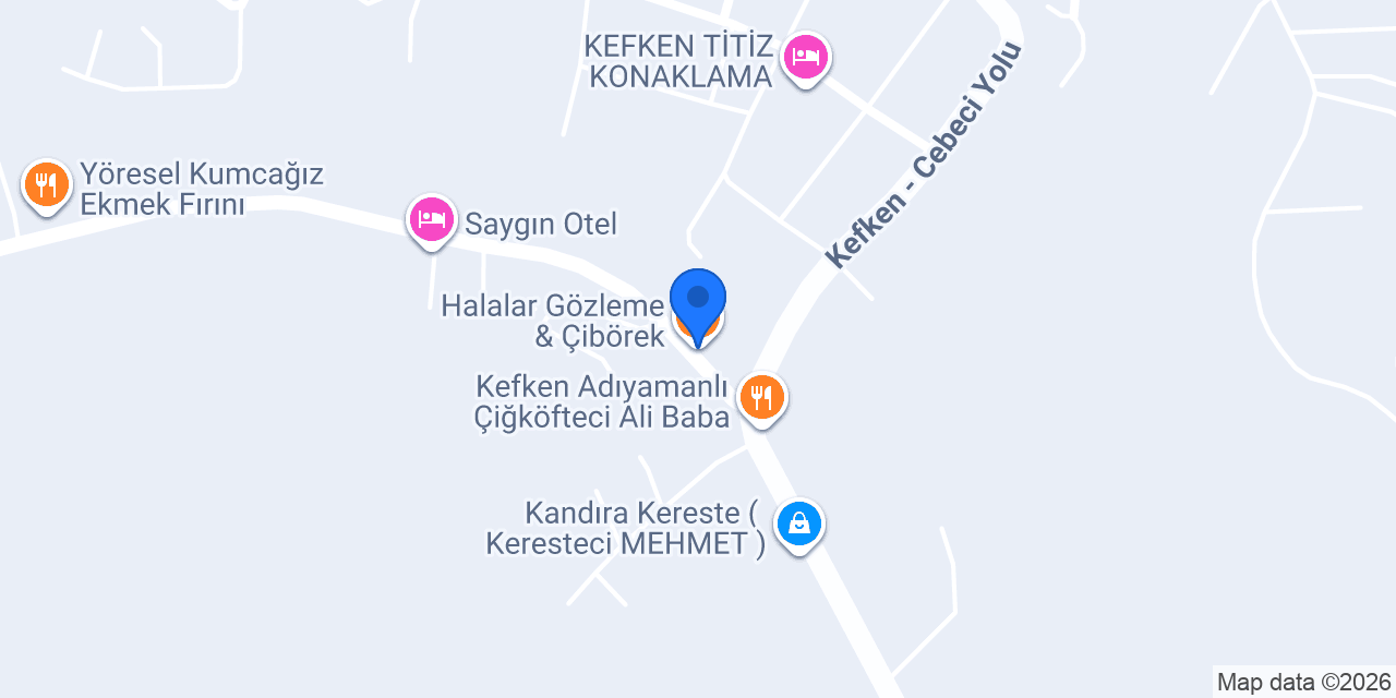 Halalar Gözleme & Çibörek konumu