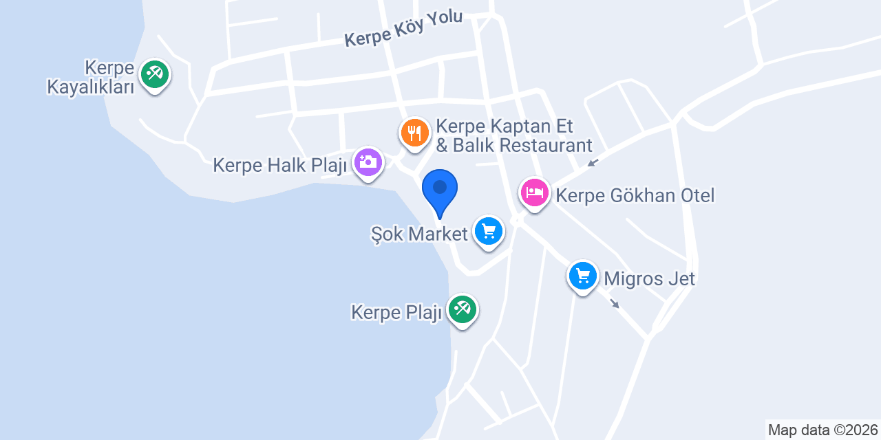 Kerpe Deniz Liman Pansiyon konumu