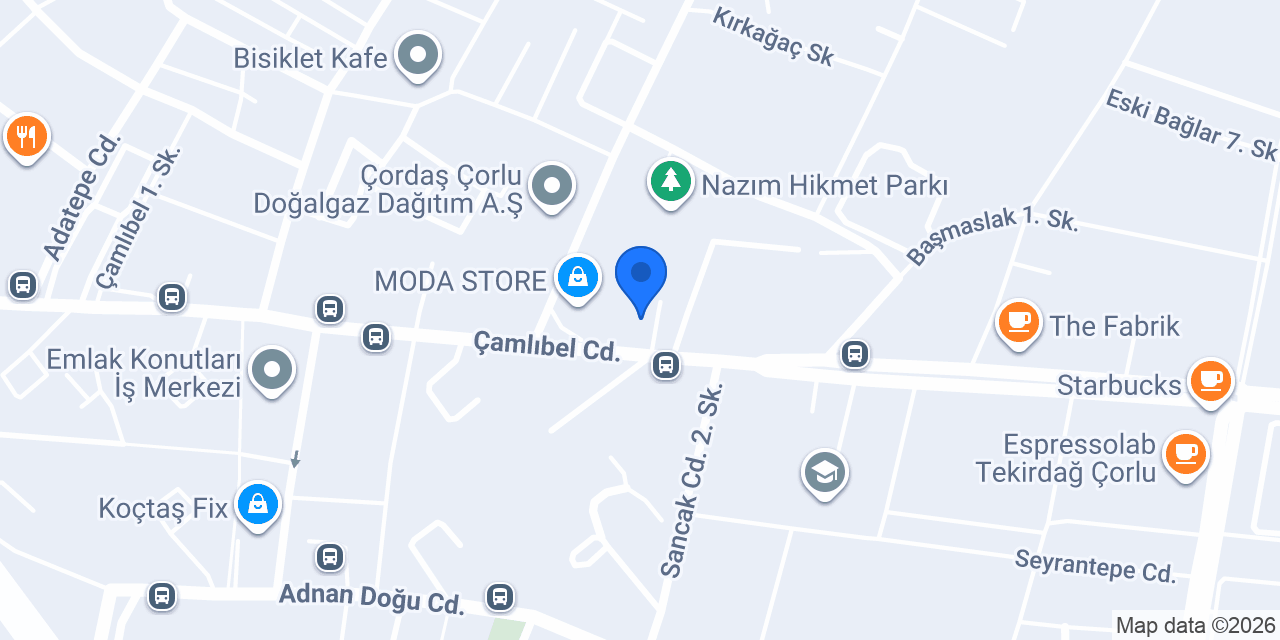 ÇORLU VETERİNER KLİNİĞİ konumu