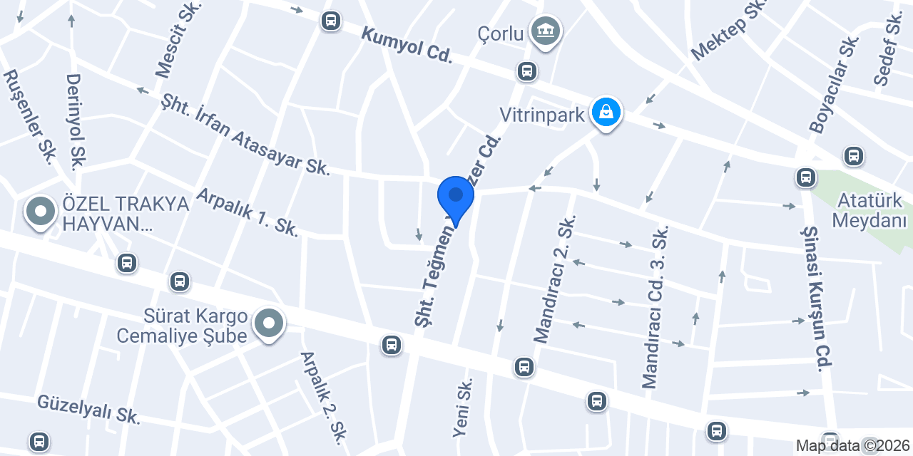 ÖZEN MOBİLYA ÇORLU konumu
