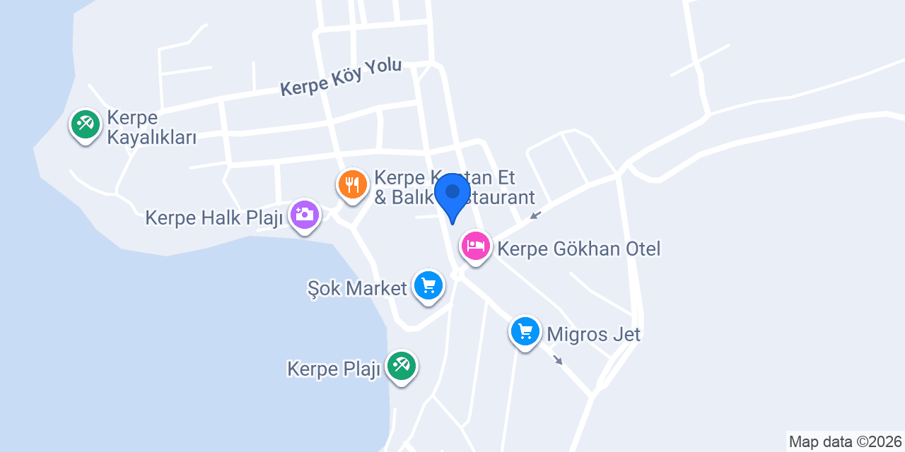 Kerpe Yıldız Pansiyon konumu