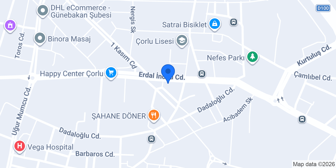 Çorlu Oto Lastiği konumu