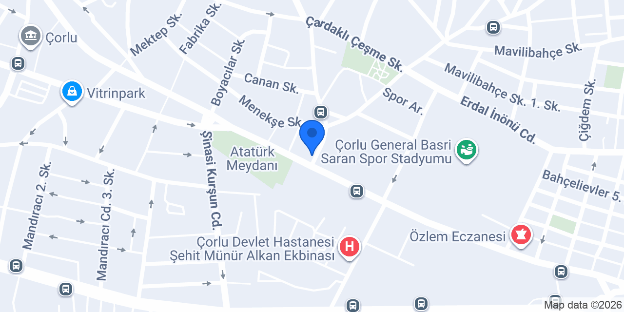 İnova Diyet Çorlu konumu