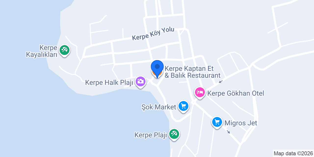 Kerpe Kaptan Et & Balık Restaurant konumu