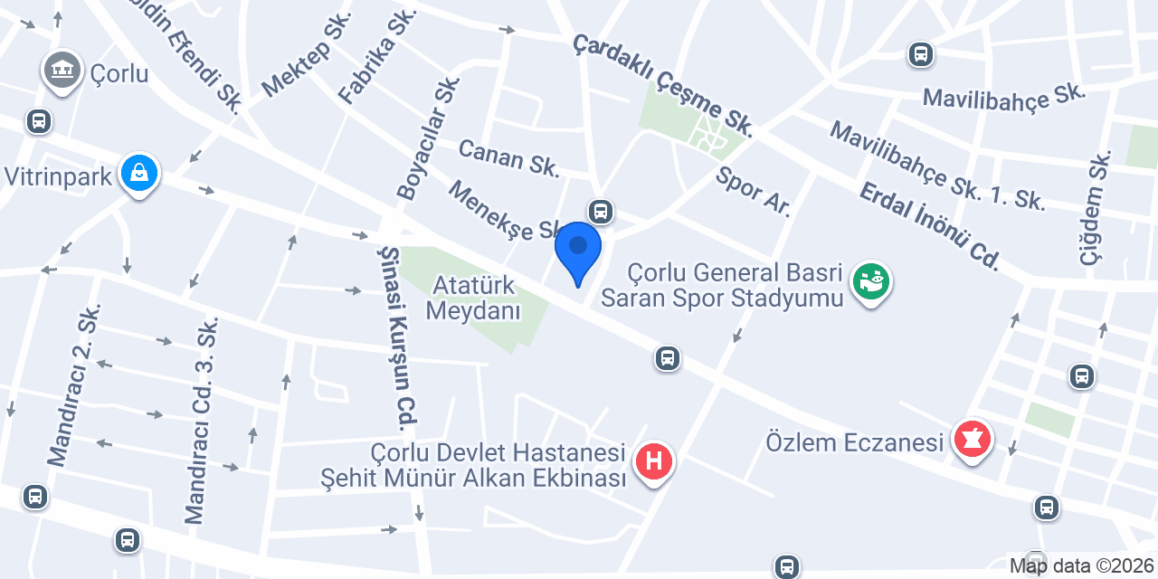 Budget Çorlu Araç Kiralama konumu