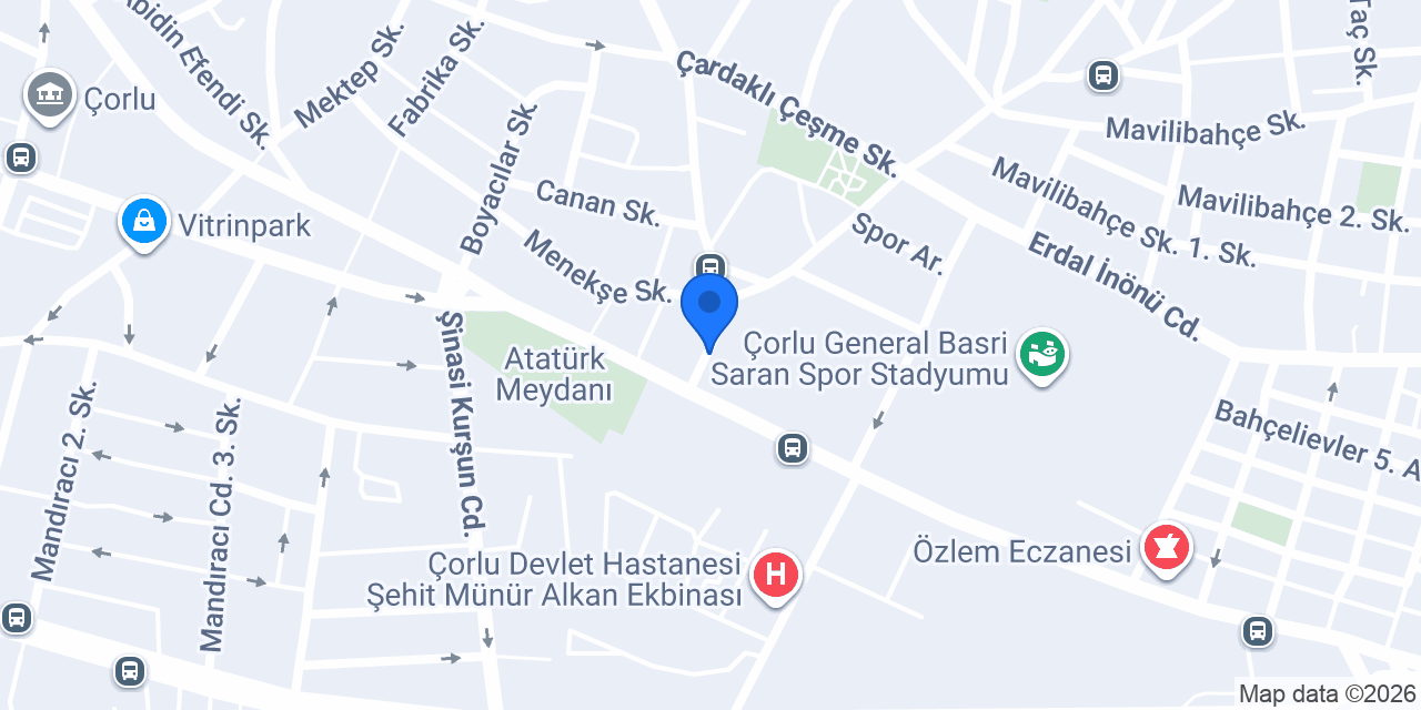 Özyümlü ÇORLU İnşaat Mühendislik konumu