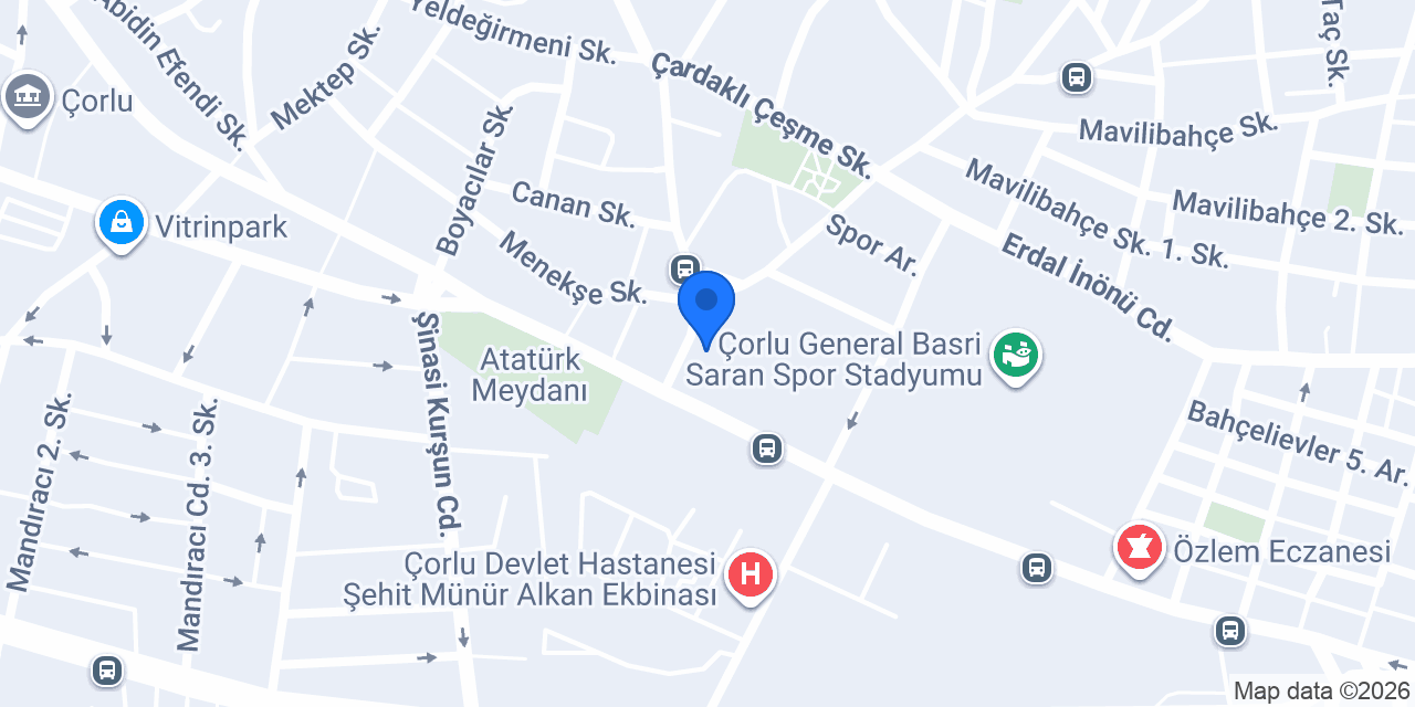 ÇORLU MEGAPARK A.V.M konumu