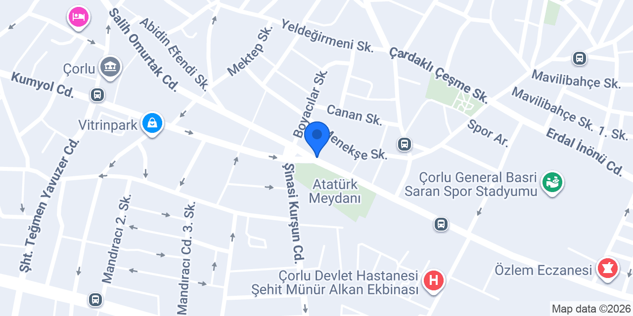 AVUKAT MECİT GÜL, ÇORLU konumu